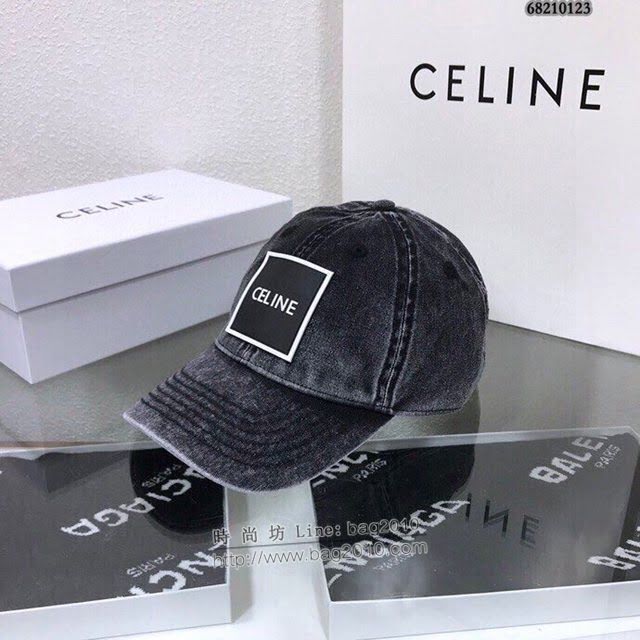 CELINE男女同款帽子 賽琳緊密刺繡洗水做舊遮陽帽棒球帽  mm1120